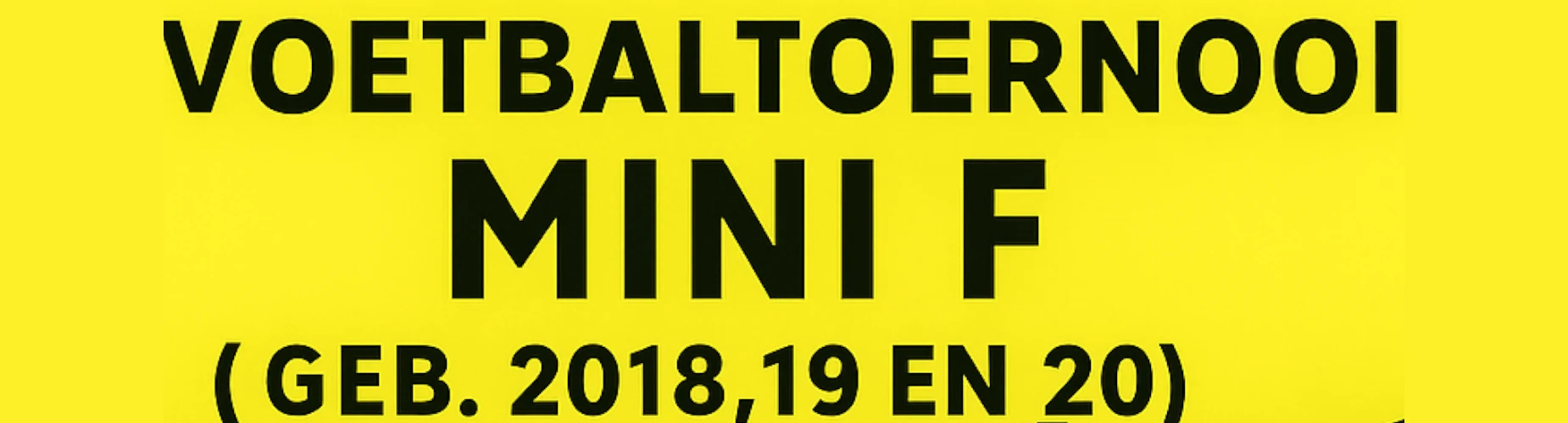 Banner - Mini F Voetbaltoernooi - VVV ’03 - Venlo