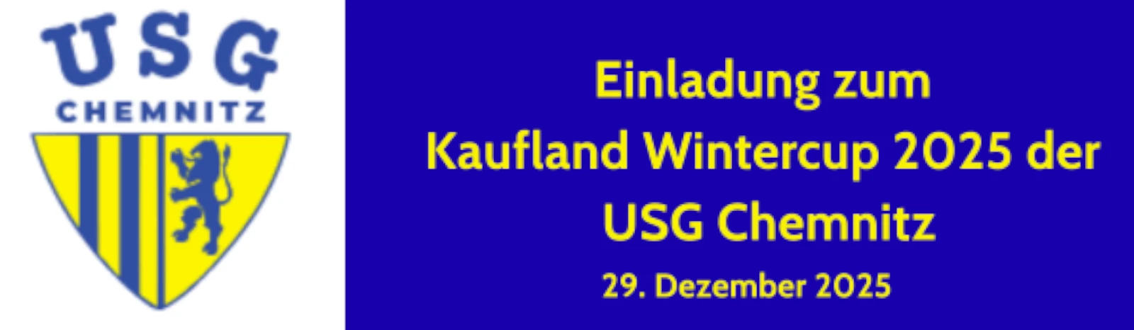 Banner - Kaufland Wintercup 2025 - USG Chemnitz - Chemnitz