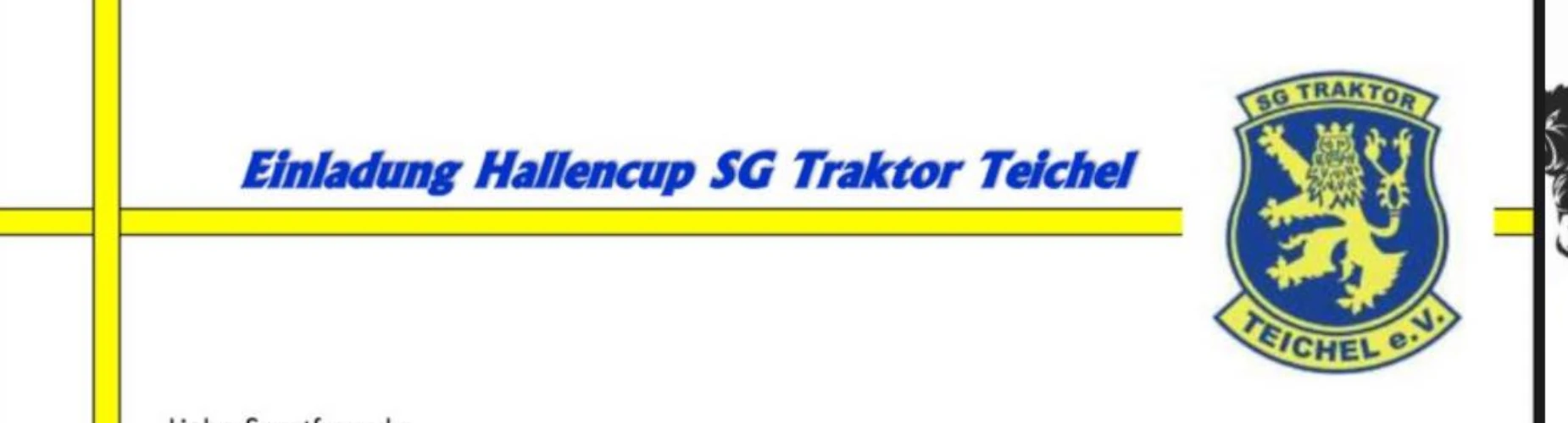 Banner - Hallencup SG Traktor Teichel 2026 - SG Traktor Teichel e.V. - Rudolstadt