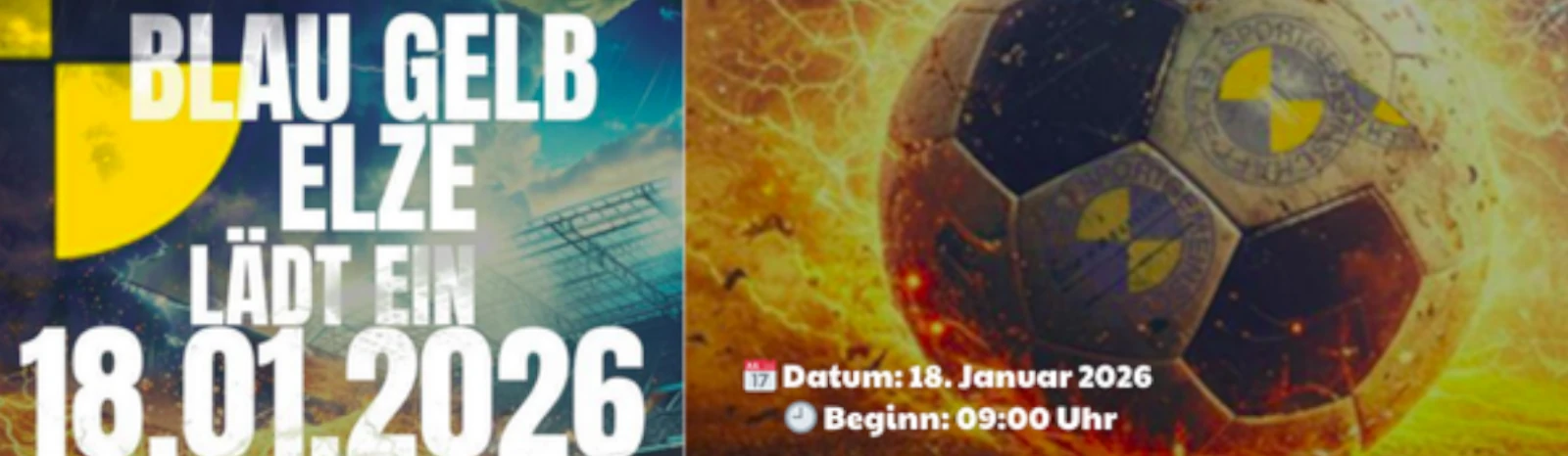 Banner - E-Youth Indoor Soccer Tournament - SV Blau-Gelb Elze e.V. - Wedemark