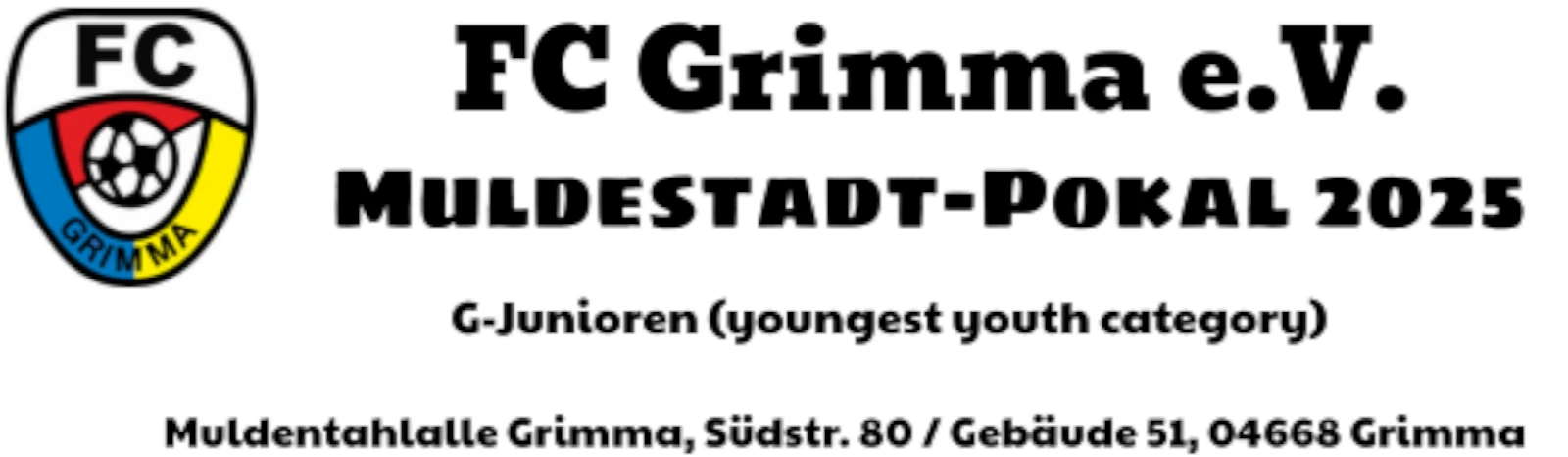 Banner - Muldestadt-Pokal 2025 - FC Grimma e.V - Grimma