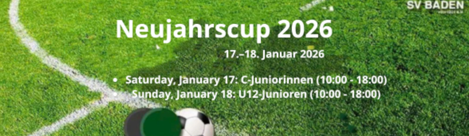Banner - Neujahrscup 2026 - SV Baden - Achim