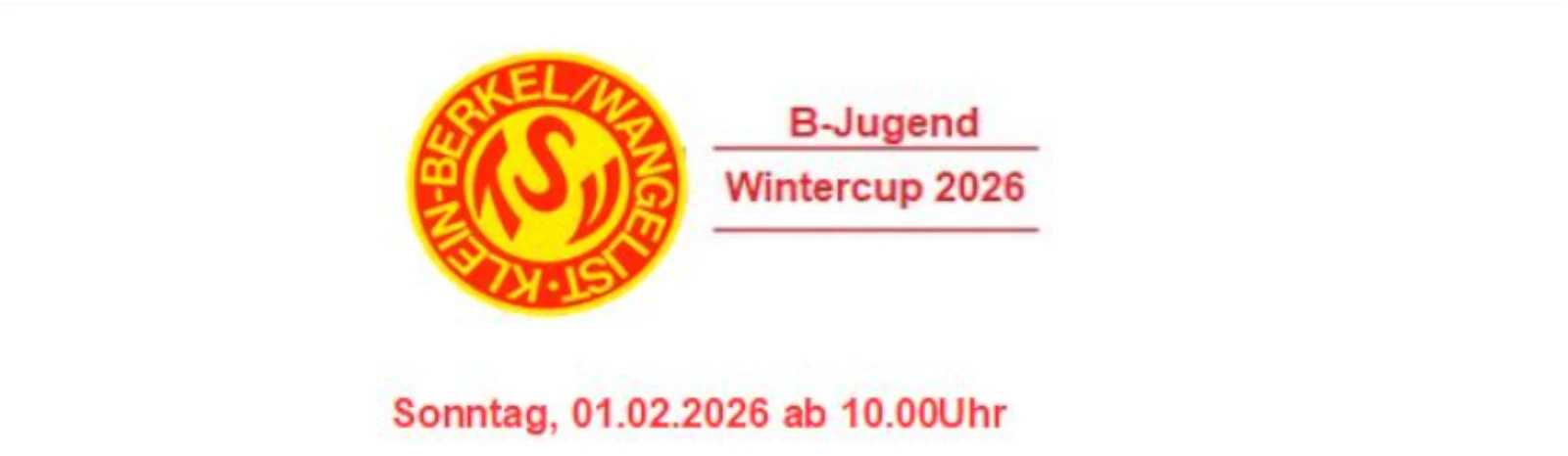 Banner - B-Jugend Wintercup 2026 - TSV Klein Berkel - Hameln