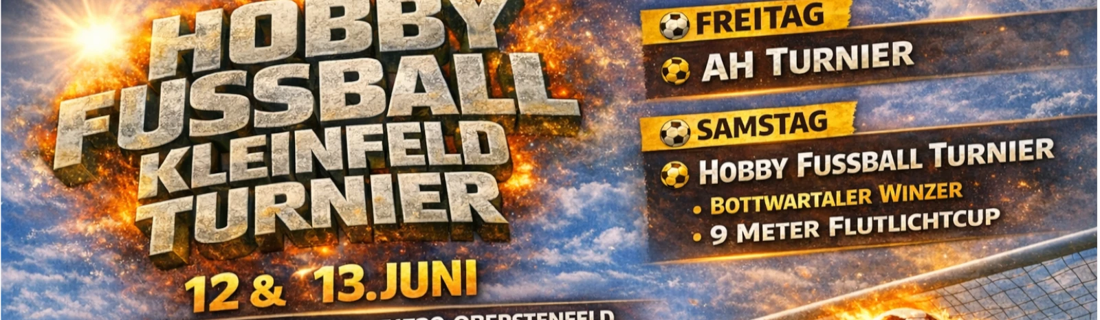 Banner - AH Turnier - Hobby Fußball Kleinfeldturnier - FFC Glashaus Oberstenfeld - Oberstenfeld