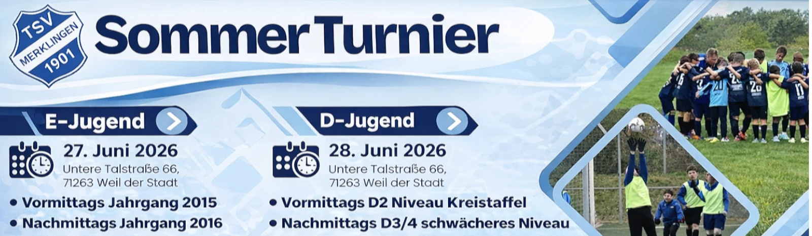Banner - Sommer Turnier 2026 - TSV Merklingen - Weil der Stadt