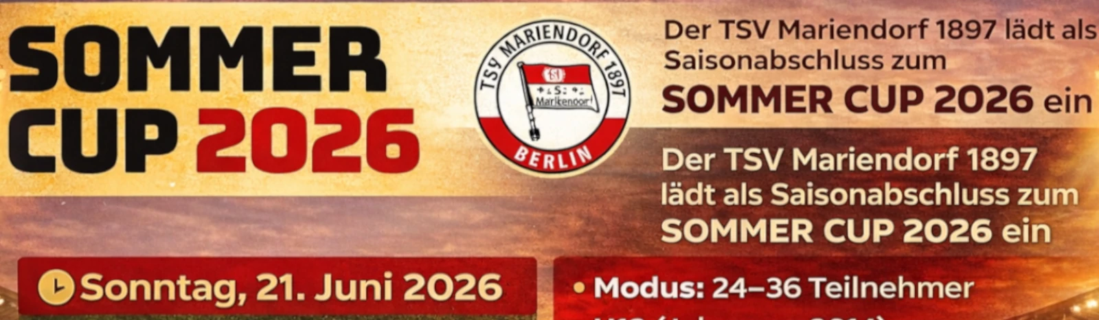 Banner - U12 - TSV Mariendorf Sommer Cup 2026 - TSV Mariendorf 1897 - Berlin
