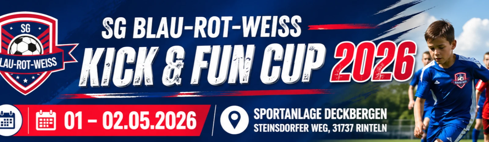 Banner - 20. Küchencentrum Holtmann Kick & Fun Cup - SC Deckbergen-Schaumburg - Rinteln