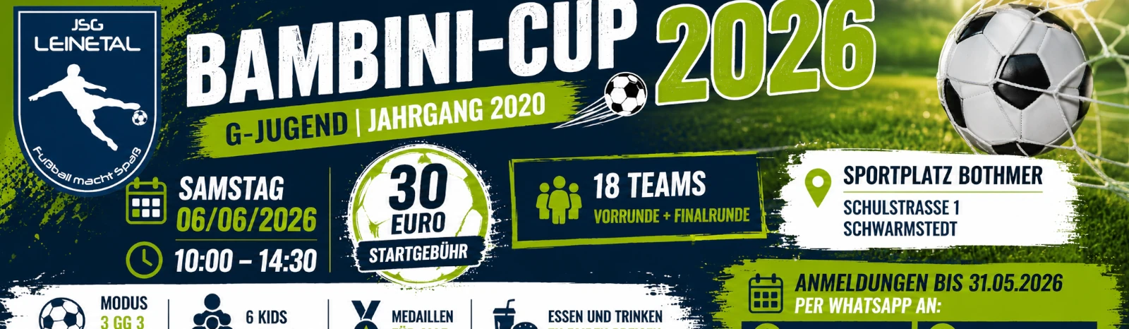 Banner - Bambini-Cup 2026 - SV Bothmer-Norddrebber - Schwarmstedt