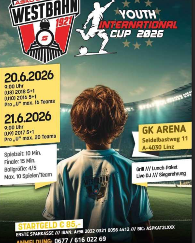 Banner - Youth International Cup - ASKÖ GK Westbahn ESV Linz - Linz