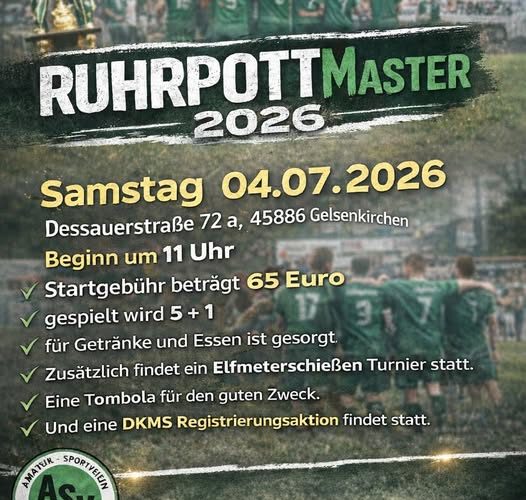 Banner - Ruhrpott Master 2026 - ASV Rhein Ruhr - Gelsenkirchen