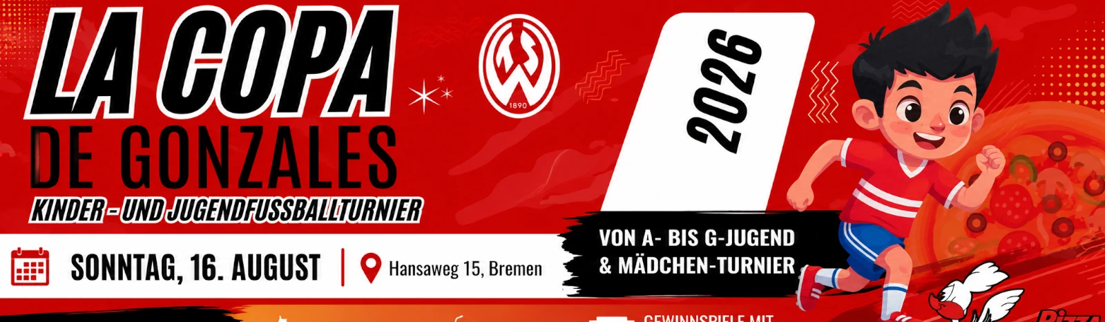 Banner - Kinder- und Jugendturnier La Copa de Gonzales - TS Woltmershausen - Bremen