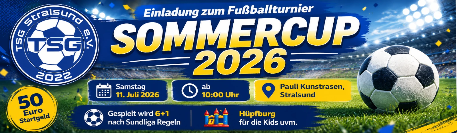 Banner - SOMMERCUP 2026 - TSG Stralsund e.V. - Stralsund
