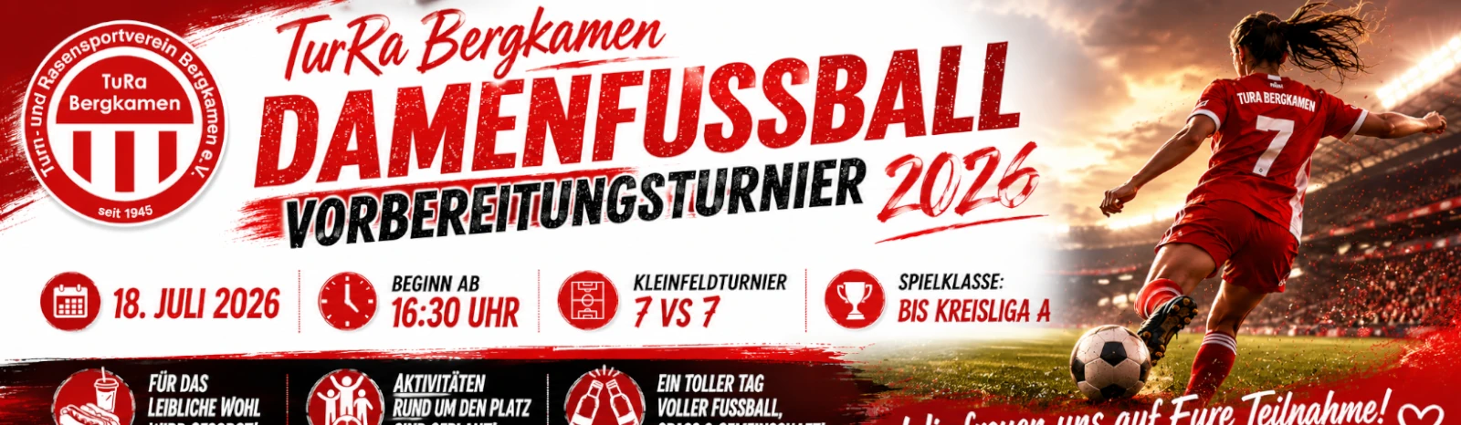 Banner - Damenfußball Vorbereitungsturnier 2026 - FC TuRa Bergkamen - Bergkamen