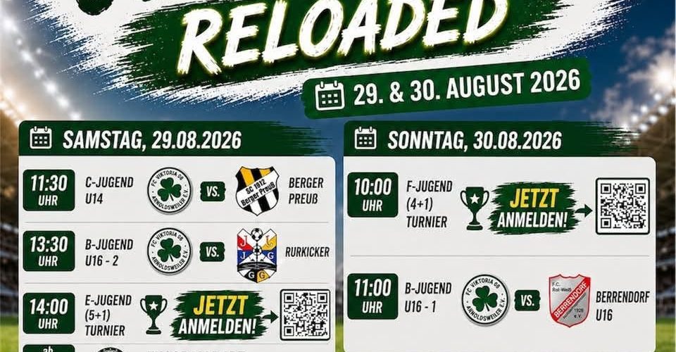Banner - 2. Viktorianer Jugend Cup Reloaded 2026 - FC Viktoria 08 Arnoldsweiler e.V - Düren